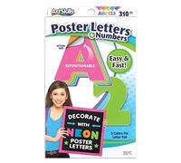 ArtSkills 2.5in Neon Project Letters, A-Z and 0-9, Neon Colors, Assorted, 310-Count (PA-1464), 7" x 9-1/4"