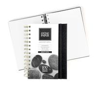 ArtSkills Stone Paper Sketchbook, Spiral Bound Stone Paper Notebook No Lines, 5x7 Waterproof Journal, Aesthetic Sketchbook Blank Pages for School, Work, Drawing, Sketching - Black, 100 Sheets