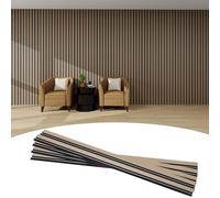 ARTSLAT 16 PCS 3D PS Wall Panels | Slat Panels for Interior Wall | Faux Wood Wall Panel for Accent Wall Decor | Sophisticated & Stylish 3D Wall |43.3"*4.7"|0.47” Depth|Oak