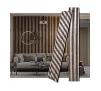 ARTSLAT 3D Fluted Sound Absorbing Acoustic Wood SLAT Wall Panels (94.48 * 23.62in. 2PCS Coverage), (Walnut)