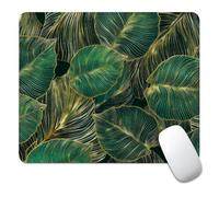 artslion Decorative Mouse Pad 24x20cm - Smooth Surface & Non-Slip Rubber Base for Office, Home & Gaming Golden Leaves Patterns