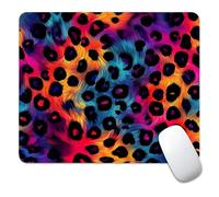 artslion Decorative Mouse Pad 24x20cm - Smooth Surface & Non-Slip Rubber Base for Office, Home & Gaming Multicoloured Leopard Print Patterns