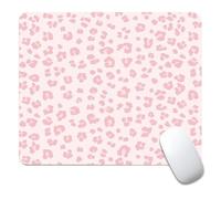 artslion Decorative Mouse Pad 24x20cm - Smooth Surface & Non-Slip Rubber Base for Office, Home & Gaming Pink Leopard Print Patterns