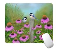 artslion Decorative Mouse Pad 24x20cm - Smooth Surface & Non-Slip Rubber Base for Office, Home & Gaming Two Birds Patterns