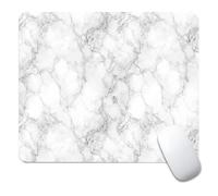 artslion Decorative Mouse Pad 24x20cm - Smooth Surface & Non-Slip Rubber Base for Office, Home & Gaming White Marble Patterns