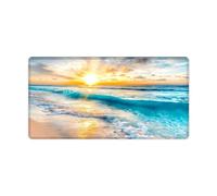 artslion Large Mouse Mat 80x40cm for Office & Gaming - Extended Desk Mat Sunshine on the Waves Designs Mouse Pad Smooth Surface Non-Slip Base