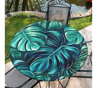 artslion Outdoor Round Tablecloth with Elastic Band 60In-150cm Elastic Garden Tablecloth with Palm tree Pattern Fits 54"-58" Wide Tables