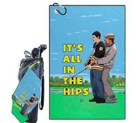 Artsotroly Funny Printed Golf Towel, Funny Golf Towel for Golf Bags with Clip, Golf Gift for Men Husband Boyfriend Dad, Birthday, Cristmas Gifts for Fans - It's All In the Hips