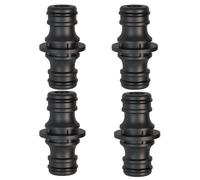 Artspherees Pack of 4 Hose Connectors 1/2 Inch Double Plug Hose Coupling Water Hose Coupling for Extension & Repair Double-Sided Hose Connection for Garden and Home Hose