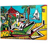 ARTSPRINTS Abstract Paint by Pablo Picasso Mediterranean Print On Framed Canvas Wall Art Home Decoration 30’’ x 20’’ inch (76x 50 cm) -18mm depth