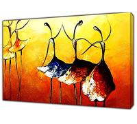 ARTSPRINTS AFRICAN GIRLS DANCING OIL PAINT ABSTRACT REPRINT ON FRAMED CANVAS WALL ART HOME DECORATION 20 x 12 inch -38mm depth