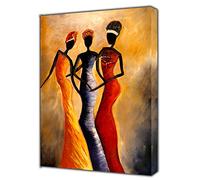 ARTSPRINTS African Queens Abstract Paint Picture Print On Framed Canvas Wall Art Home Decoration 34’’ x 24’’inch(86x 60 cm) -18mm Depth