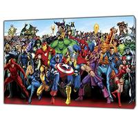 ARTSPRINTS All Super Hero Characters Picture Print On Framed Canvas Wall Art Print Home Decoration 20’’ x 16" inch(50x 40 cm) -38mm depth