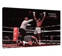ARTSPRINTS ANTHONY JOSHUA BOXER BEATS PICTURE PRINT ON FRAMED CANVAS WALL ART 20 x 16 inch -18mm depth
