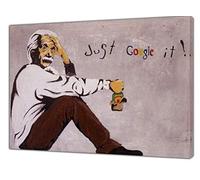 artsprints Banksy JUST Google IT Photo/Picture Print ON Framed Canvas Wall Art 20 x 16 inch -38mm Depth