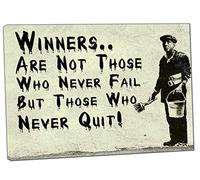 ARTSPRINTS Banksy Winners are not Those who Never Fail Art Paint On Framed Canvas Wall Art Home Decoration 20 x 12 inch(50x 30 cm) -18mm Depth