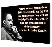 ARTSPRINTS DR. Martin Luther King JR. Photo Print ON Wood Framed Canvas Wall Art 12x 8inch -38mm Depth