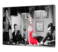 ARTSPRINTS Elvis Presley Marilyn Monroe James Dean Snooker Picture Print On Framed Canvas Wall Art Home Decoration 20 x 12 inch(50x 30 cm) -18mm depth