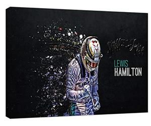 ARTSPRINTS Formula 1 Lewis Hamilton Still I Rise Photo Print ON Framed Canvas Wall Art 12x 8inch -18mm Depth