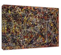 ARTSPRINTS Jackson Pollock No 5 abstract paint RE PRINT ON WOOD FRAMED CANVAS WALL ART HOME DECORATION 40 x 30 inch-38mm depth