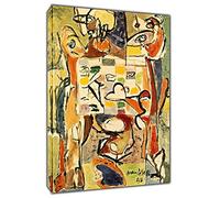 ARTSPRINTS Jackson Pollock The The Cup Oil Paint Reprint ON Framed Canvas Wall Art Home Decoration 24 x 16 inch -18mm Depth