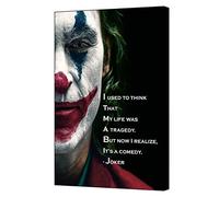 ARTSPRINTS Joker Joaquin Phoenix 2019 Movie Quote Picture Print On Framed Canvas Wall Art 30’’ x 24’’ inch(76x 60 cm)-18mm Depth