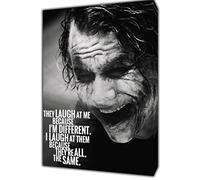ARTSPRINTS Joker They Laugh at ME Photo Print ON Framed Canvas Wall Art 12x 8inch -38mm Depth