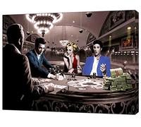 ARTSPRINTS Marilyn Monroe Elvis Presley James Casino On Wood 20 X 12 Inch | Framed Canvas Wall Art 50x 30 Cm -18mm Depth