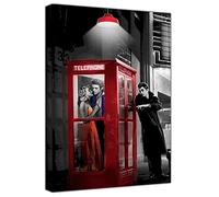 ARTSPRINTS Marilyn Monroe Elvis Presley James RED Phone Box ON Framed Canvas Wall Art Home Decoration Ready to Hang 20 x 12 inch -18mm Depth