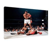 artsprints MUHAMMAD ALI DEFEATING BOXING PHOTO PRINT ON FRAMED CANVAS WALL ART 40 x 30 inch-38mm depth