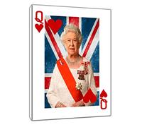 ARTSPRINTS Queen Elizabeth of Hearts Playing Cards Picture Print On Framed Canvas Wall Art Home Decor 12’’x 8’’inch(30x 20 cm) -18mm Depth