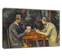ARTSPRINTS The Card Players by Paul Cezanne Oil Paint Print ON Framed Canvas Wall Art 30 x 20 inch -38mm Depth