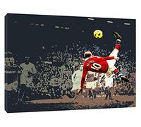 ARTSPRINTS Wayne Rooney Football ROVESCIATA Print ON Framed Canvas Wall Art Home Décor 16’’ x 12’’ inch(40x 30 cm) -18mm Depth
