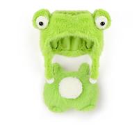 ARTST 17cm Dolls Clothes Set, Cute Plush Animal Style Clothing Soft Doll Outfits Toy Costume Accessories - Head Cover, Plush Jumpsuit - Birthday Holiday Collectors Gifts(No Doll) (Green)