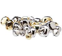 Artstraws CT2257 Jingle Bells, Gold & Silver, 7 Sizes 8 to 10mm to 25mm (50 pcs)