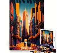 Artsy Barcelona 1000 Piece Jigsaw Puzzles for Adults Cognitive Boost Snug Edge Fun Play Table Accent (50x75cm)