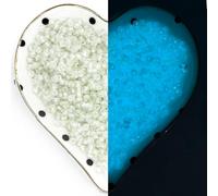 Artsy Crafts 1500 pcs 4mm Glow in The Dark White Glass Seed Beads 6/0 100 gram for Jewelry Making Bracelets Necklace Anklet Rosary Earring Crafts Spacer Loose Bead (4mm White Beads)