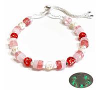 ARTSY Crafts Glow in The Dark Firefly Beads Bracelet, Handmade in USA, Luminous Murano Glass Beads Jewelry Mermaid Crystals Inspirational Gift