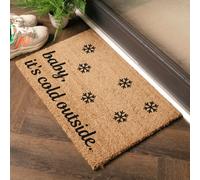Artsy Doormats Baby It's Cold Outside Snowflakes Doormat