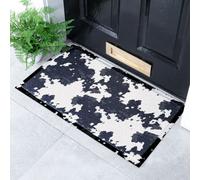 Artsy Doormats Black Cow Print Indoor Outdoor Mat