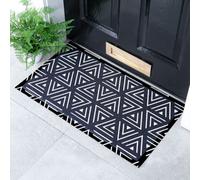 Artsy Doormats Black Geometric Triangles Indoor & Outdoor Doormat - 70X40Cm