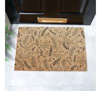 Artsy Doormats Black Winter Foliage Coir Doormat (60 X 40Cm)