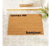 Artsy Doormats Bonjour, Au Revoir Doormat - Regular 60X40Cm