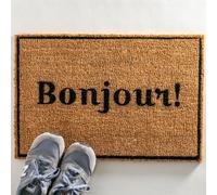 Artsy Doormats Bonjour Doormat With Border - Regular 60X40Cm