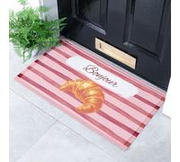 Artsy Doormats Croissant Bonjour Indoor Outdoor Doormat