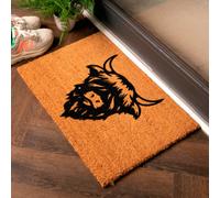 Artsy Doormats Cute Animal Highland Cow Doormat