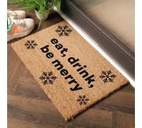 Artsy Doormats Eat, Drink, Be Merry Christmas Doormat