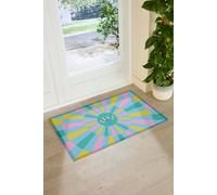 Artsy Doormats Elizabeth Olwen Blue Sun Face Indoor/outdoor Doormat (90X60Cm)