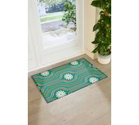 Artsy Doormats Elizabeth Olwen Flower Lines Green Indoor/outdoor Doormat (90X60Cm)