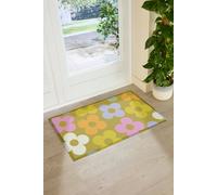 Artsy Doormats Elizabeth Olwen Petals On Pistachio Indoor/outdoor Doormat (90X60Cm)